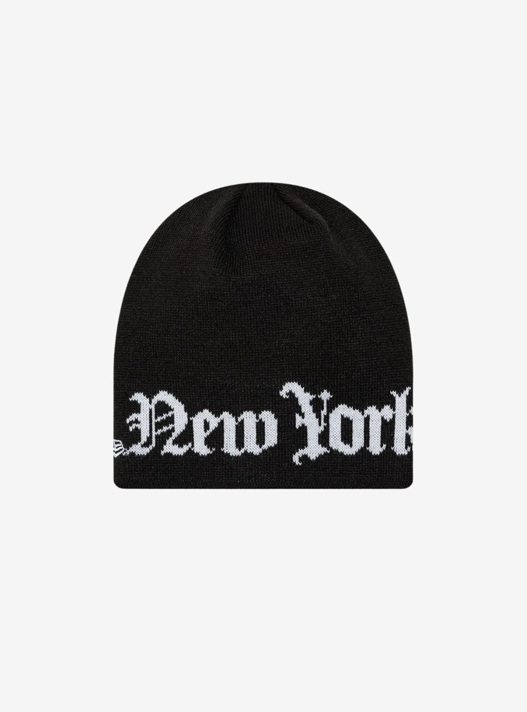 New Era New York Yankees MLB Script Nero Skull Beanie