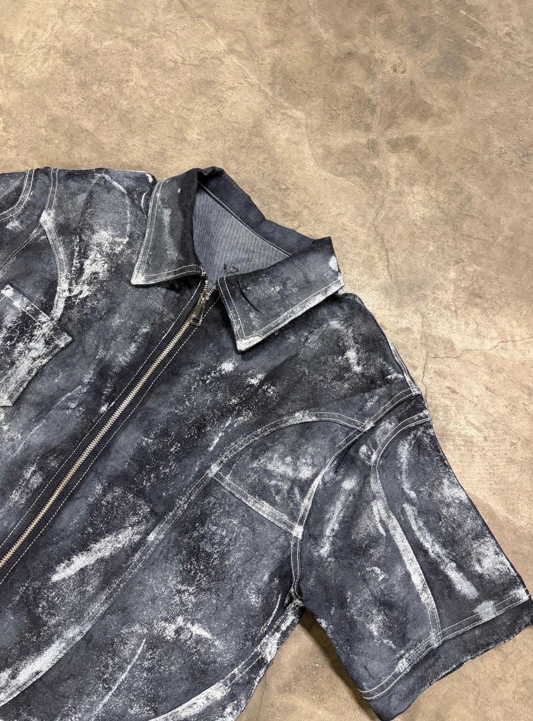 Artexplora House Painter Custom Raw Denim Jacket Jeans