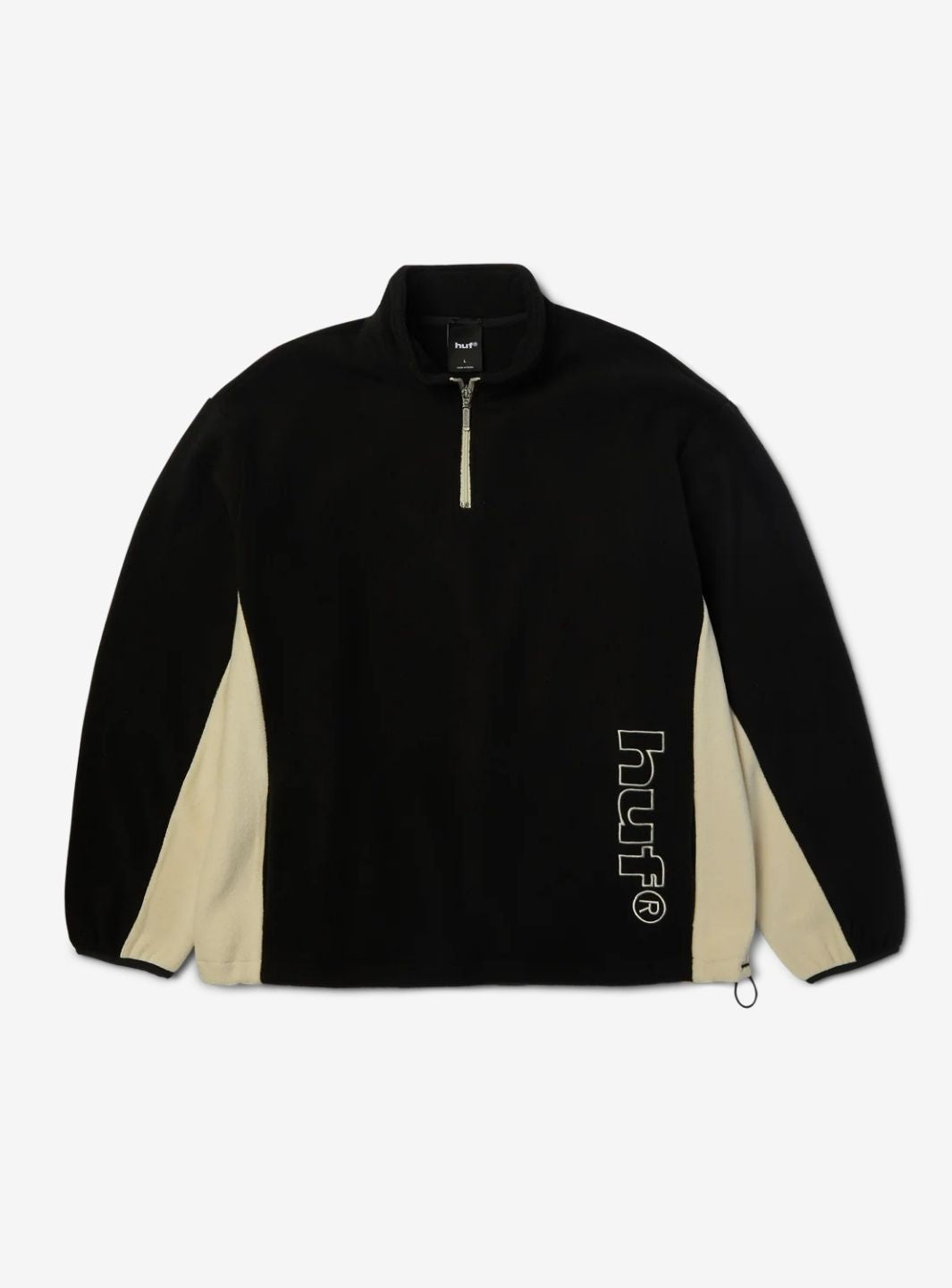 HUF Basecamp Quarter-Zip Polar Fleece Black