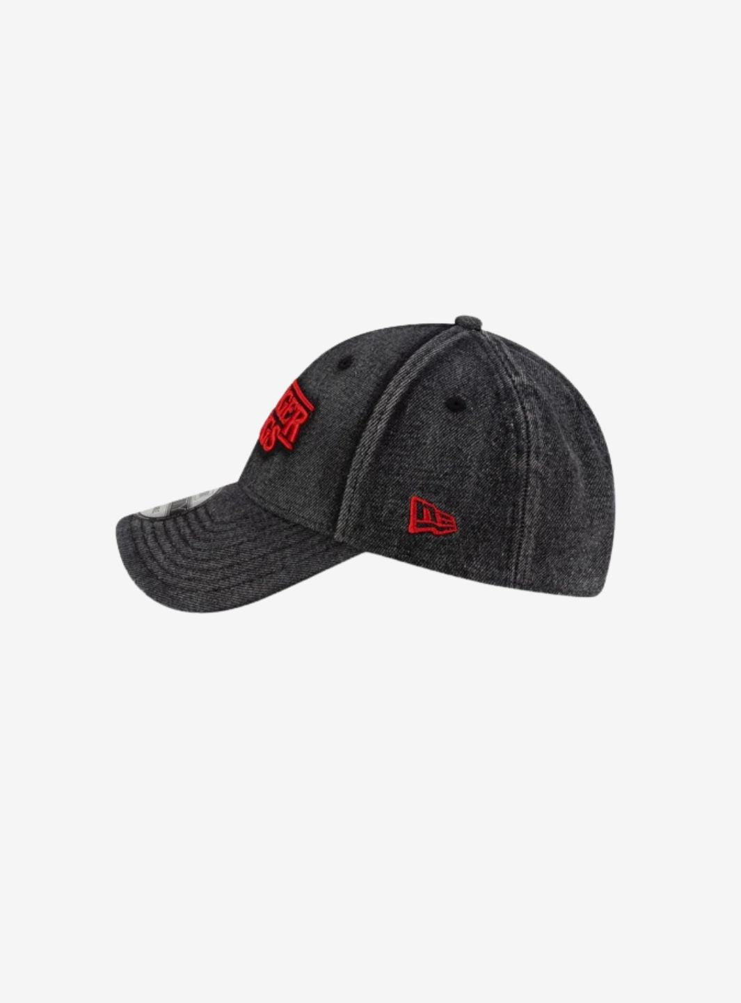 New Era Stranger Things Distressed Black Denim 9FORTY Adjustable Cap