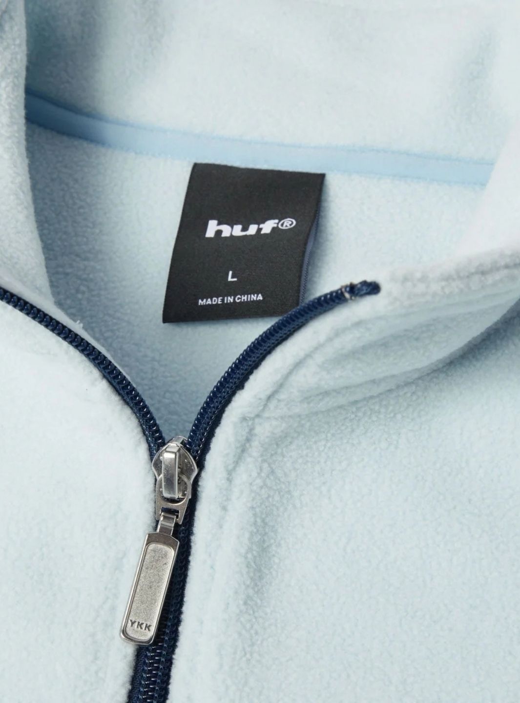 HUF Basecamp Quarter-Zip Polar Fleece Sky Blue
