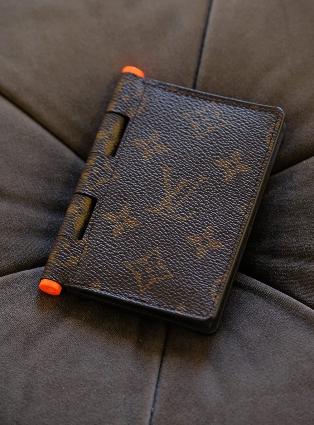Louis Vuitton Pocket Organizer Monogram Solar Ray Orange Brown