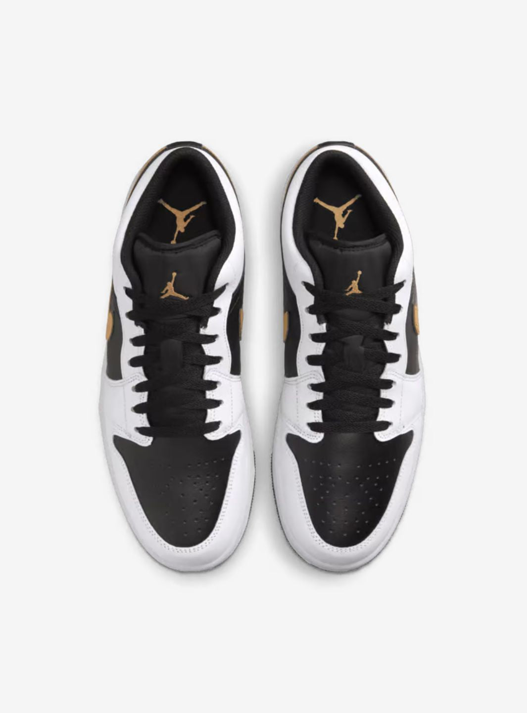 Air Jordan 1 Low White Black Metallic Gold Swoosh - 553558-172 | ResellZone