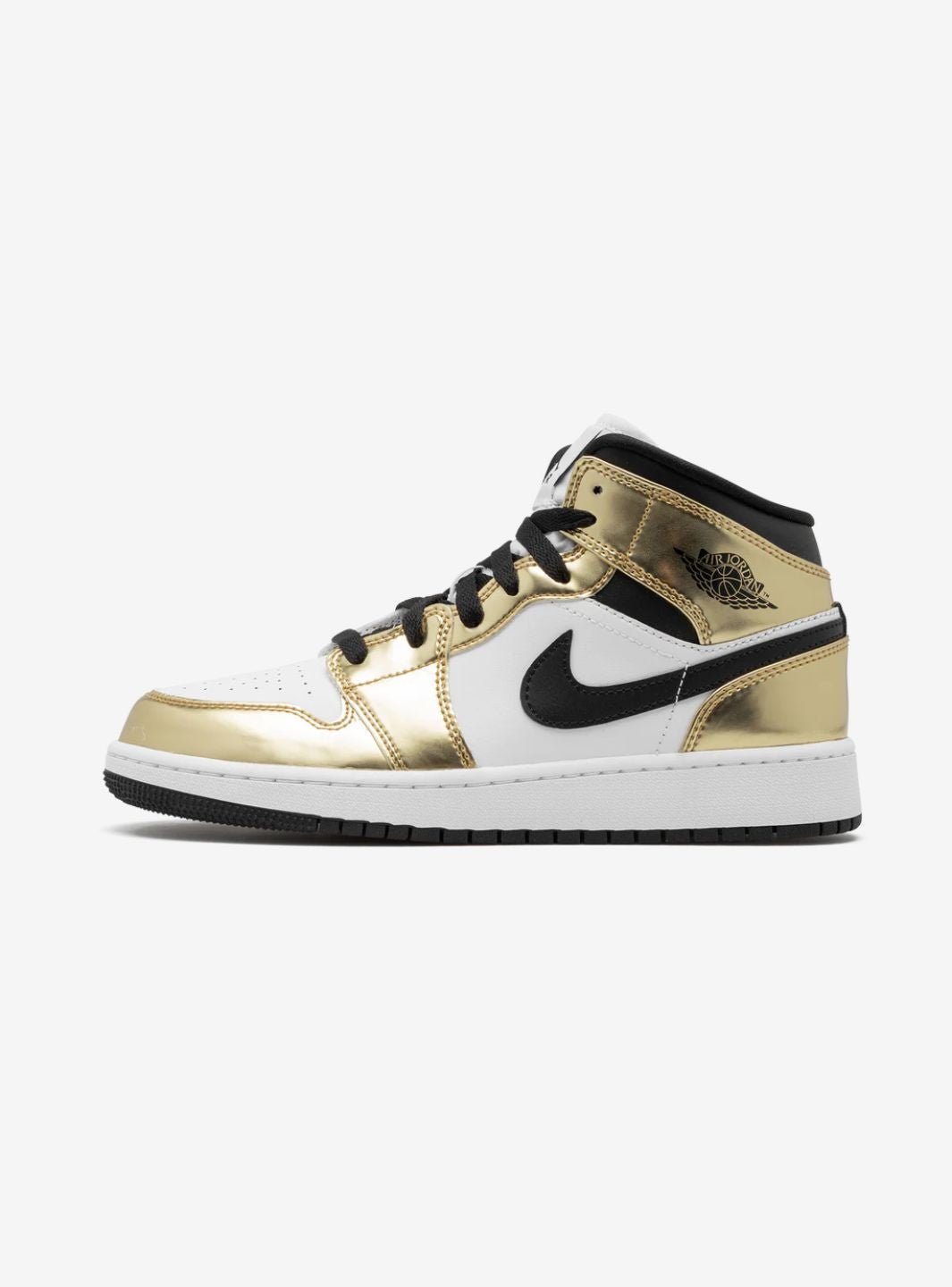 Air Jordan 1 Mid Metallic Gold Black White (GS) - DC1420-700 | ResellZone