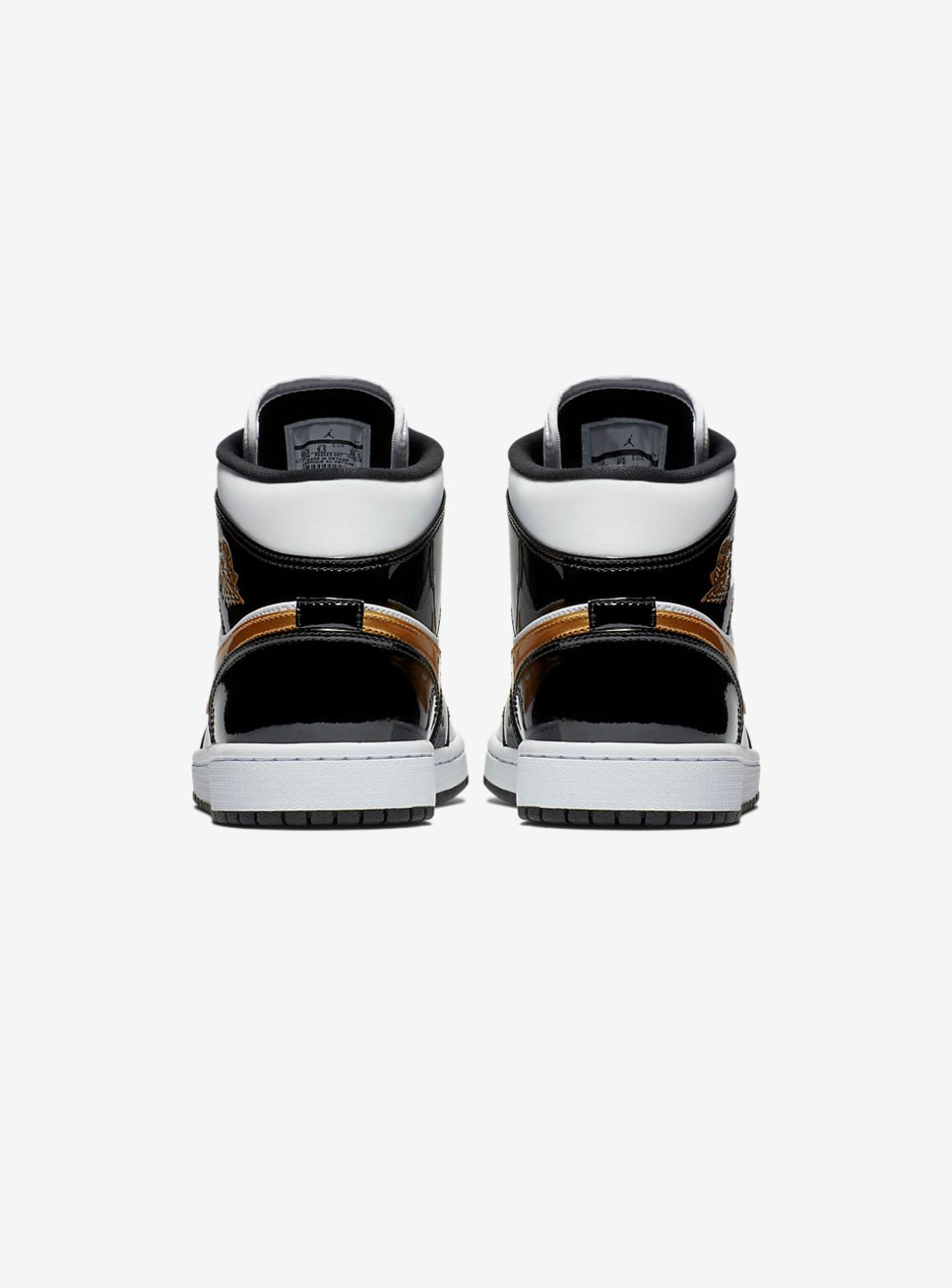 Air Jordan 1 Mid Patent Black White Gold - 852542-007 | ResellZone