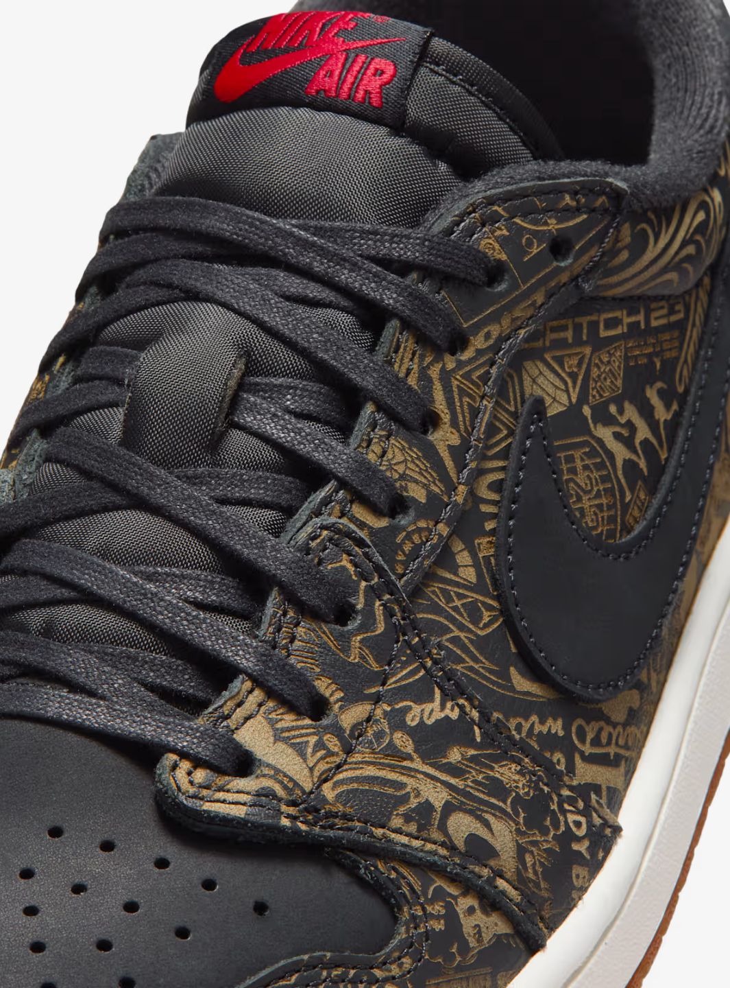Air Jordan 1 Retro Low OG Laser Black University Red (GS) - IV7010-001 | ResellZone