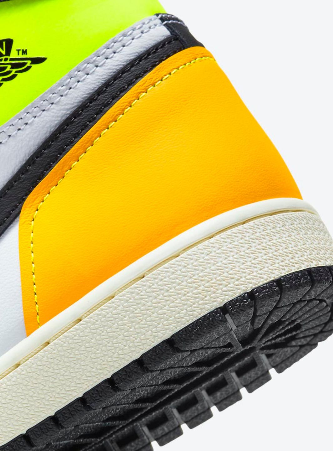 Air Jordan 1 Retro High White Black Volt University Gold - 555088-118 | ResellZone