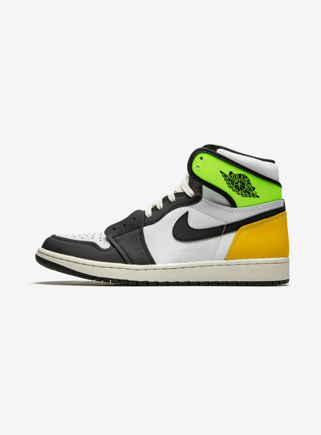 Air Jordan 1 Retro High White Black Volt University Gold - 555088-118 | ResellZone