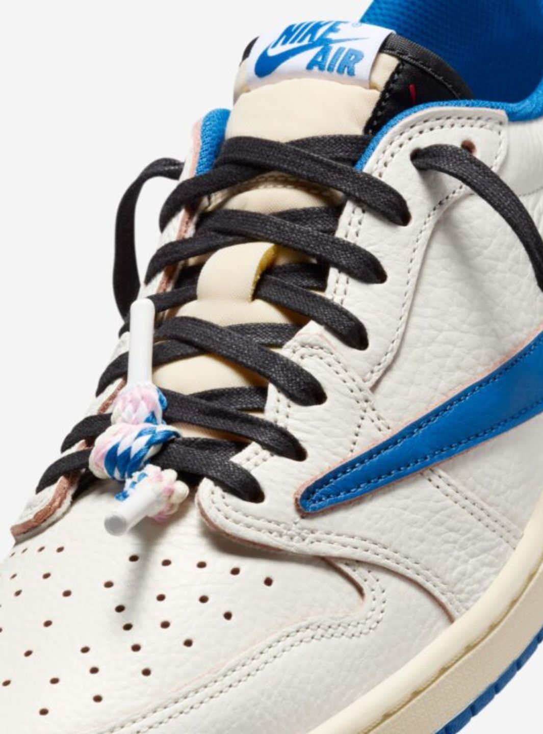 Air Jordan 1 Retro Low OG SP Fragment x Travis Scott Sail Military Blue - DM7866-104 | ResellZone