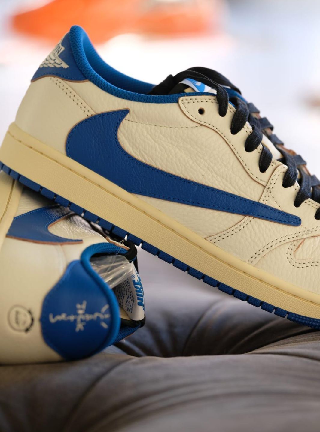 Air Jordan 1 Retro Low OG SP Fragment x Travis Scott Sail Military Blue - DM7866-104 | ResellZone