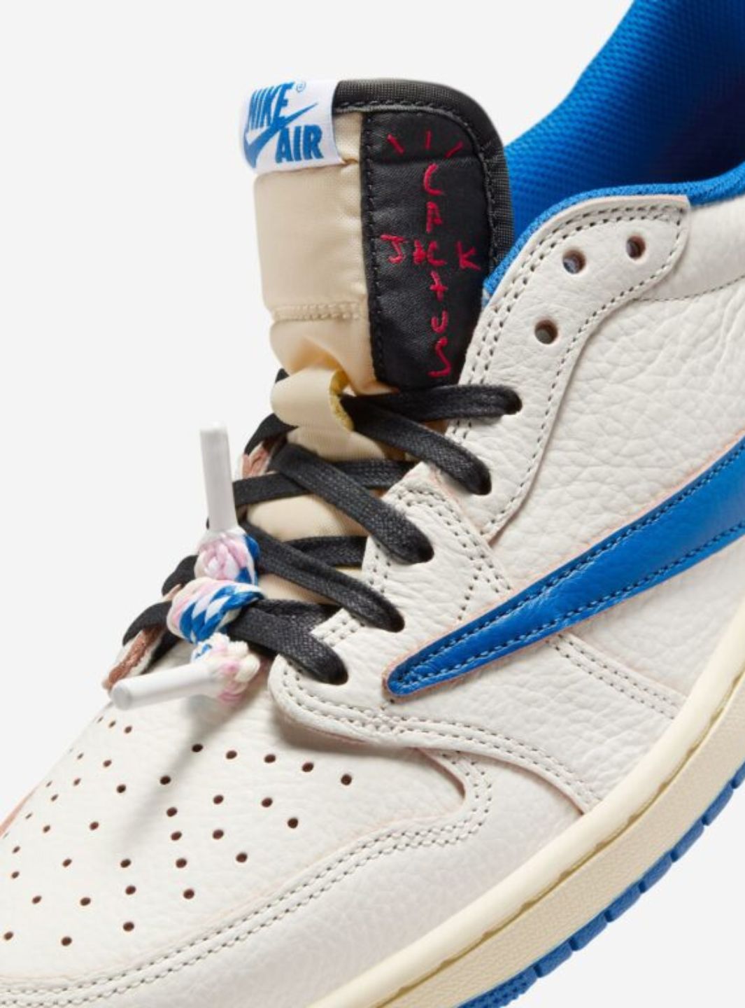 Air Jordan 1 Retro Low OG SP Fragment x Travis Scott Sail Military Blue - DM7866-104 | ResellZone