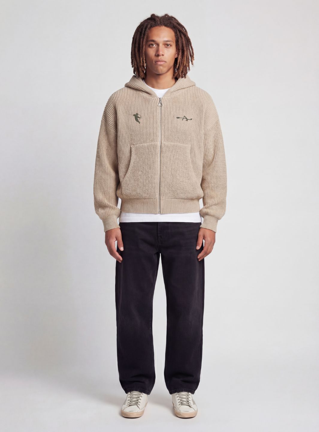 Appreciate Knitted Zip Up Hooded Desert | ResellZone
