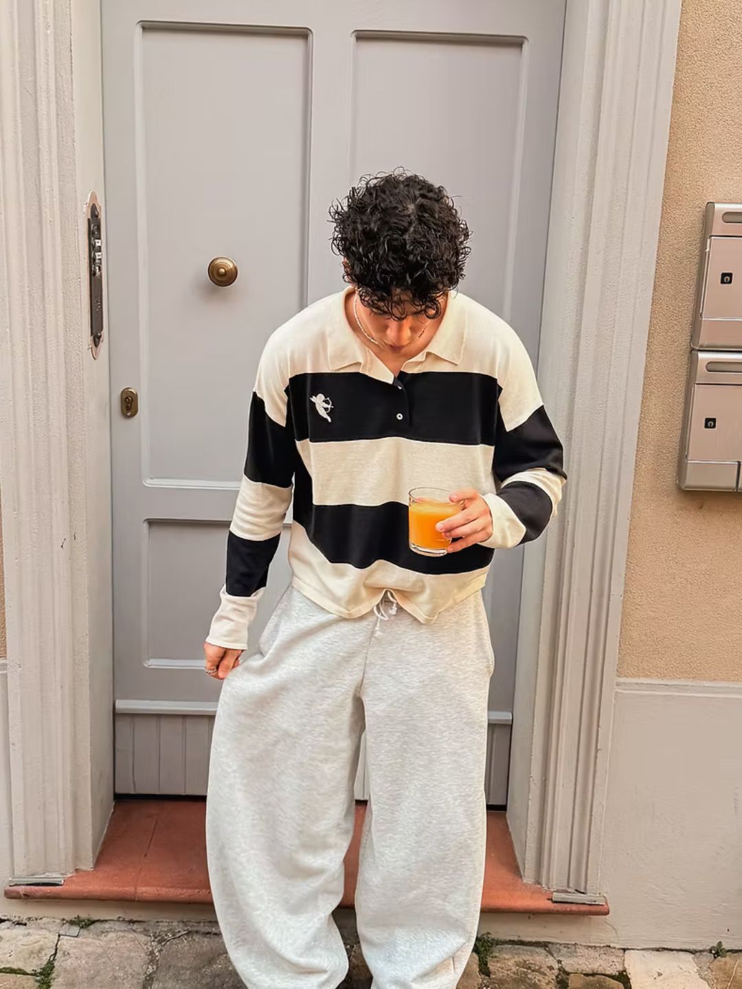 Appreciate Long Sleeve Polo Navy Cupido | ResellZone