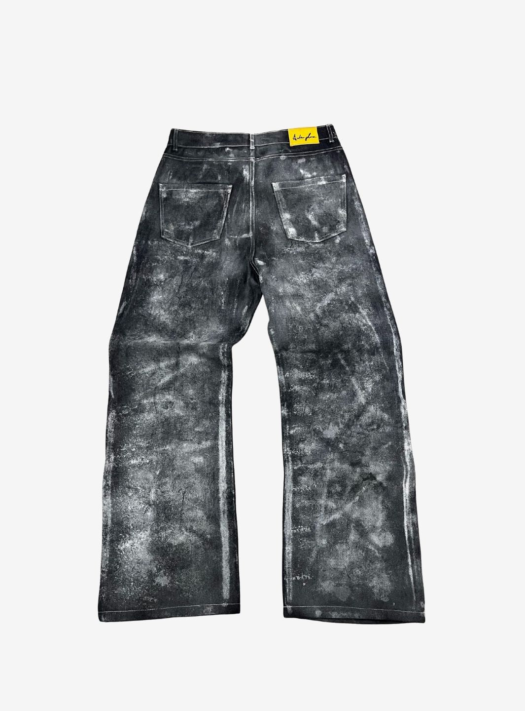 Artexplora House Painter Custom Raw Denim Bootcut Jeans | ResellZone