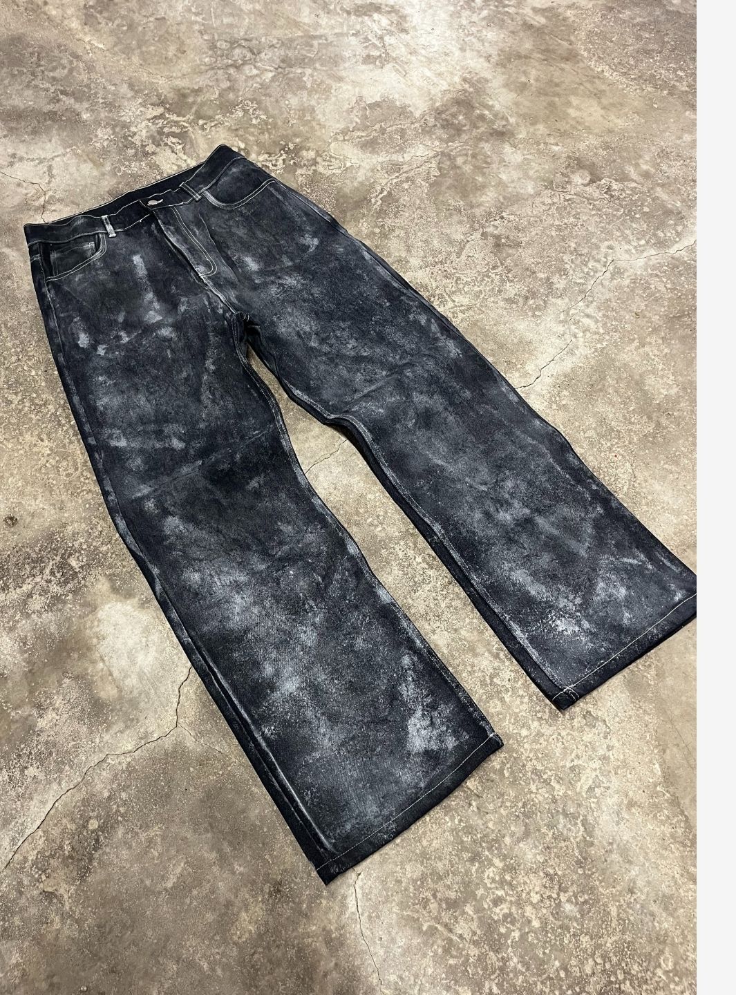 Artexplora House Painter Custom Raw Denim Bootcut Jeans | ResellZone