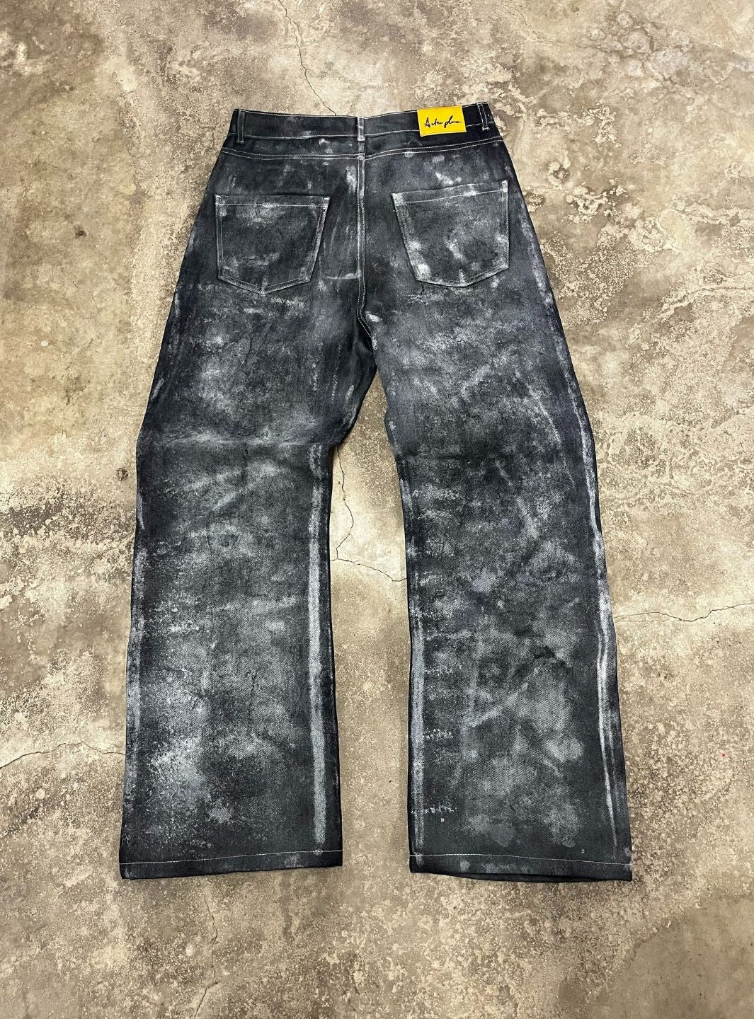 Artexplora House Painter Custom Raw Denim Bootcut Jeans | ResellZone