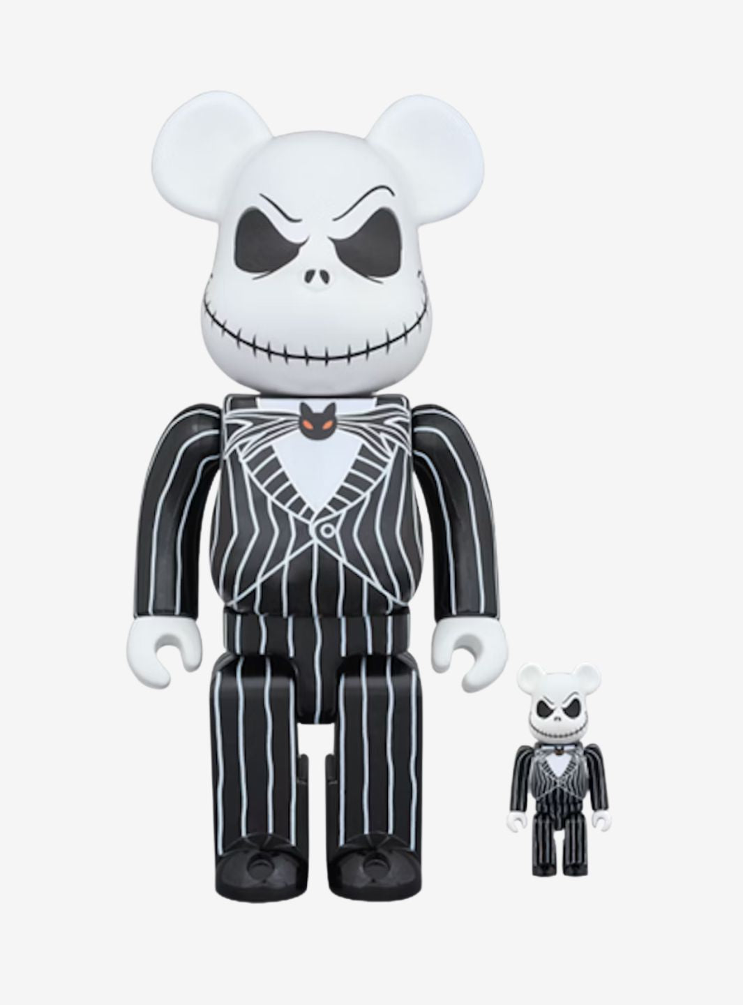 Bearbrick x Disney Tim Burton's The Nightmare Before Christmas Jack Skellington 100% & 400% Set | ResellZone