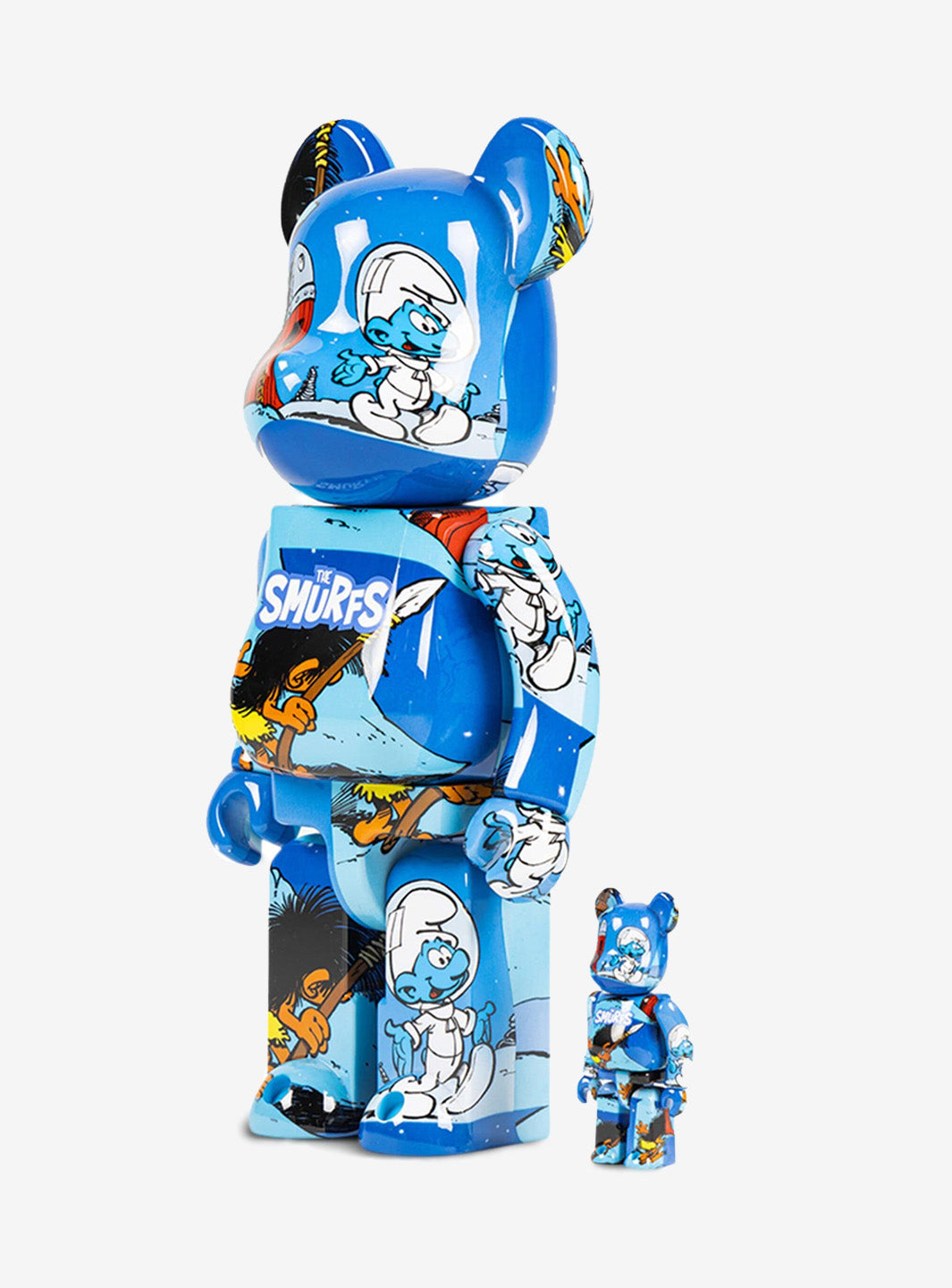 Bearbrick x The Smurfs (The Astrosmurf) 100% & 400% Set Blue | ResellZone