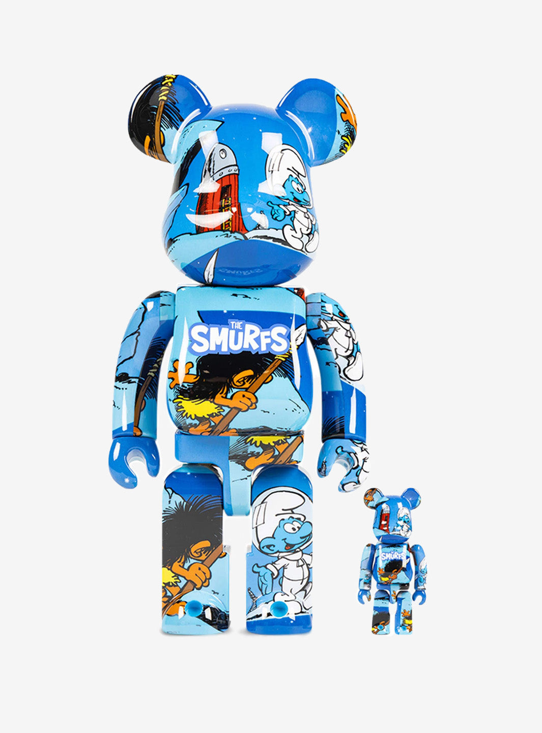 Bearbrick x The Smurfs (The Astrosmurf) 100% & 400% Set Blue | ResellZone