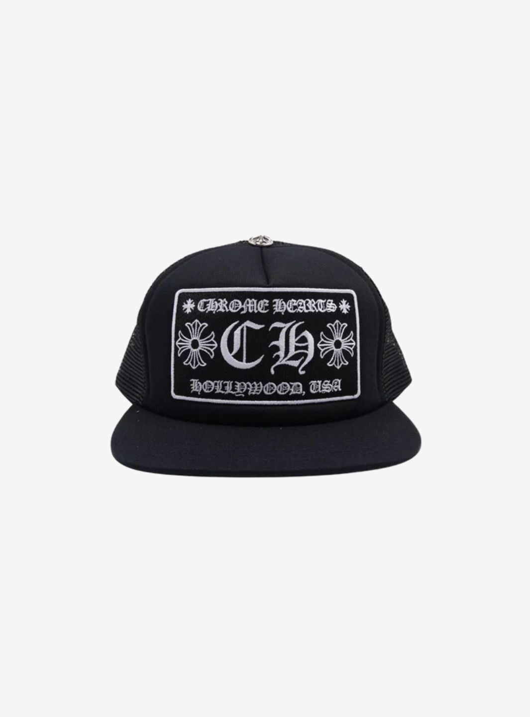 Chrome Hearts CH Hollywood Trucker Hat Black/Black | ResellZone