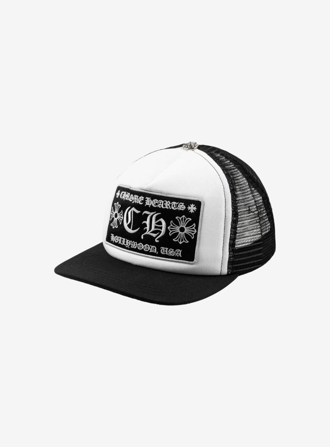 Chrome Hearts CH Hollywood Trucker Hat Black/White | ResellZone