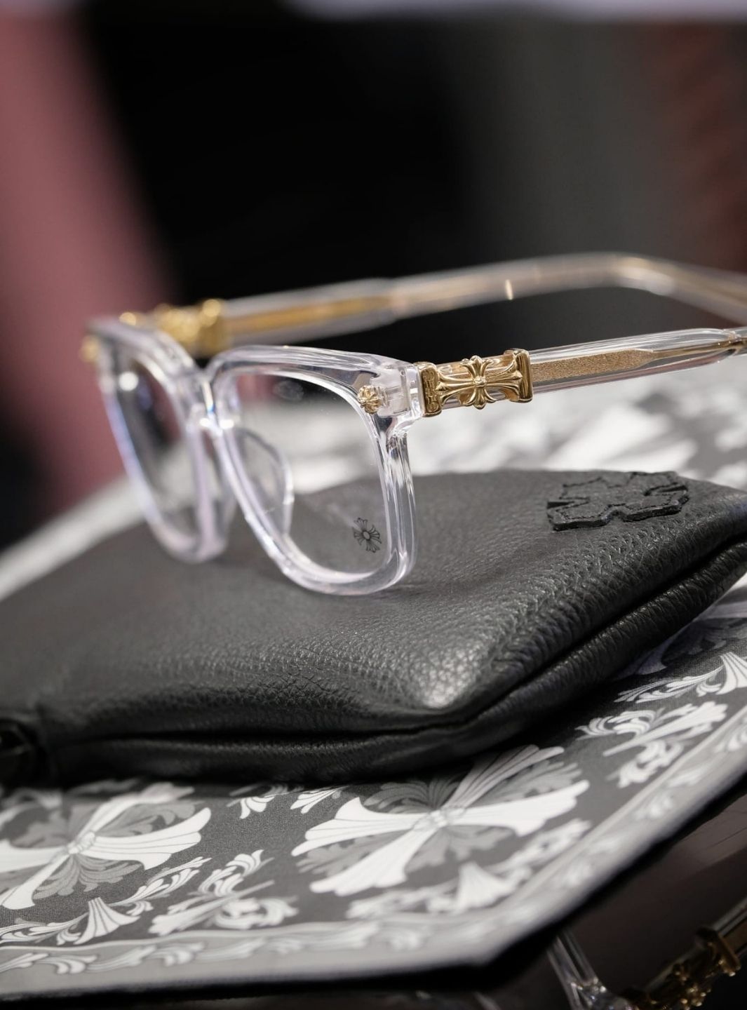 Chrome Hearts Eyewear Cox Ucker Crystal 18K Gold | ResellZone