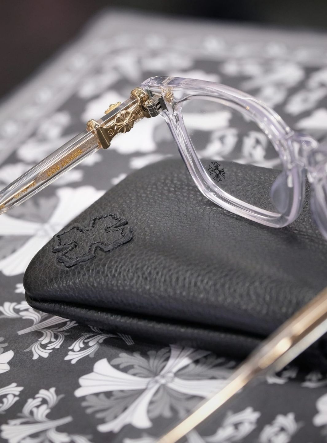 Chrome Hearts Eyewear Cox Ucker Crystal 18K Gold | ResellZone