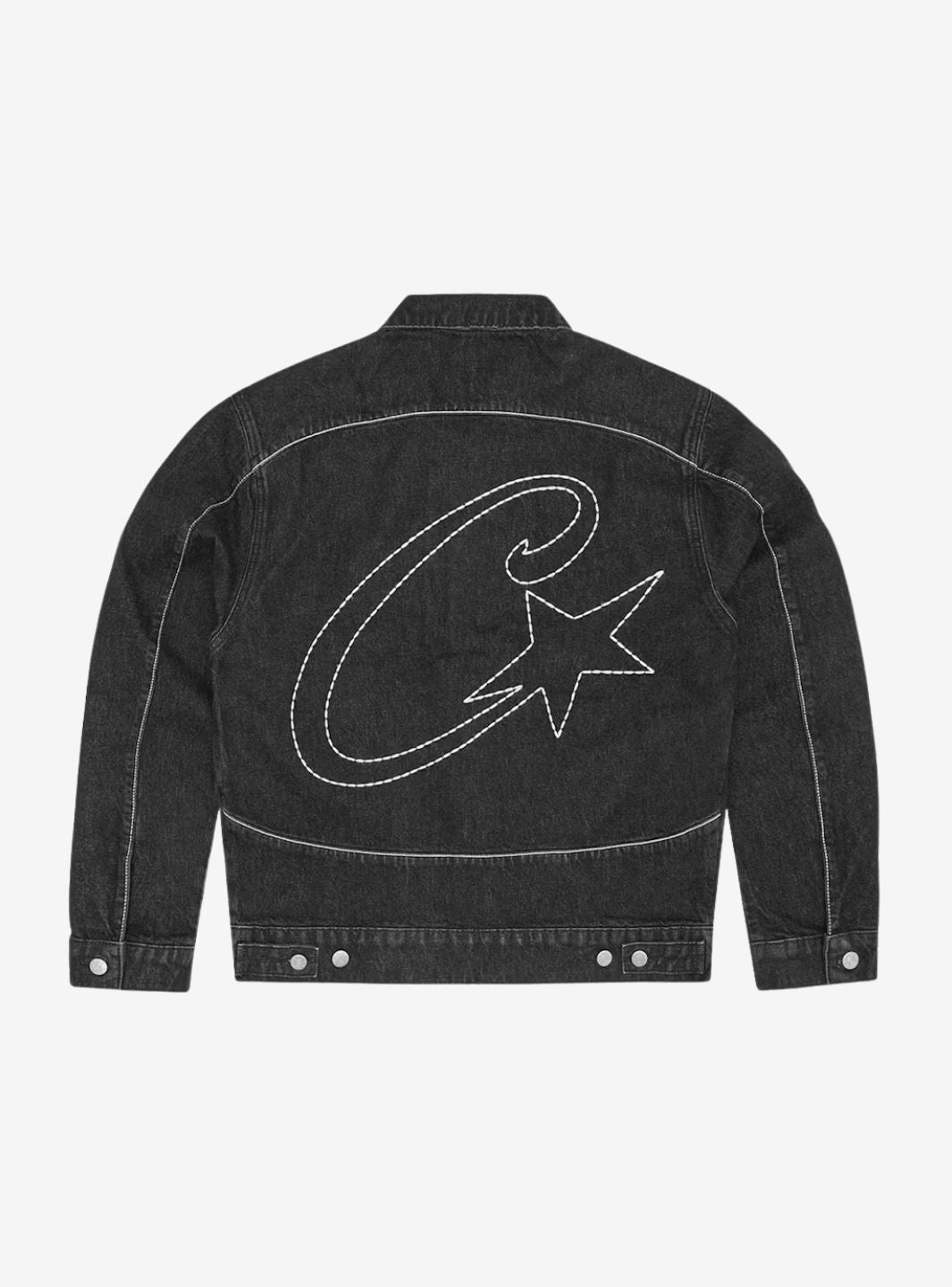Corteiz C-Star Stitch-Down Denim Jacket Black | ResellZone