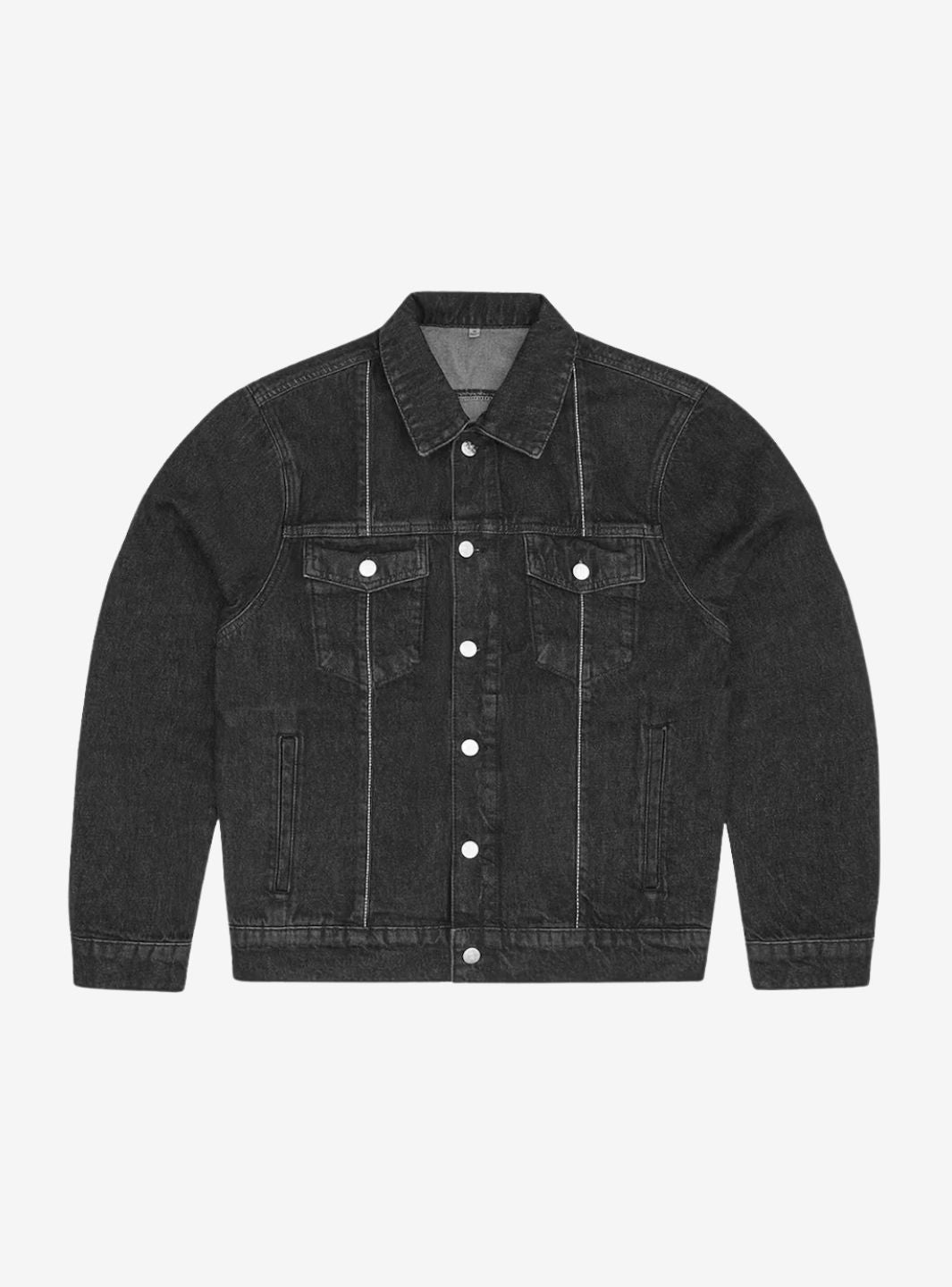 Corteiz C-Star Stitch-Down Denim Jacket Black | ResellZone