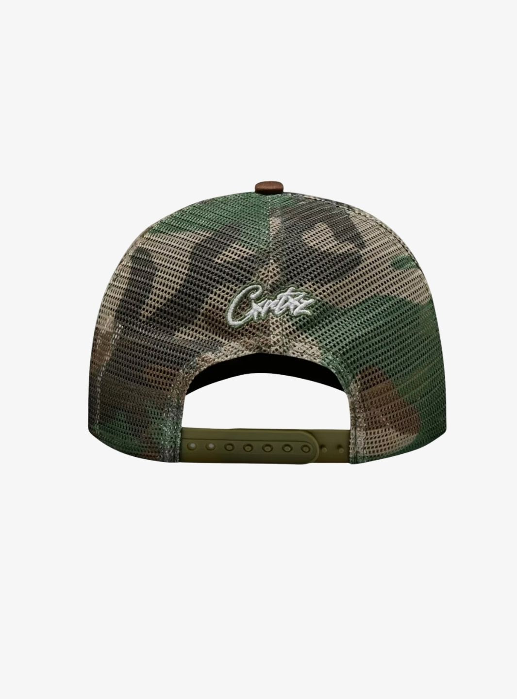 Corteiz Island Puff Print Trucker Hat Woodland Camo | ResellZone