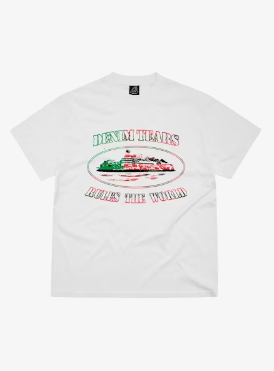 Corteiz x Denim Tears Cortears OG Alcatraz T-Shirt White | ResellZone