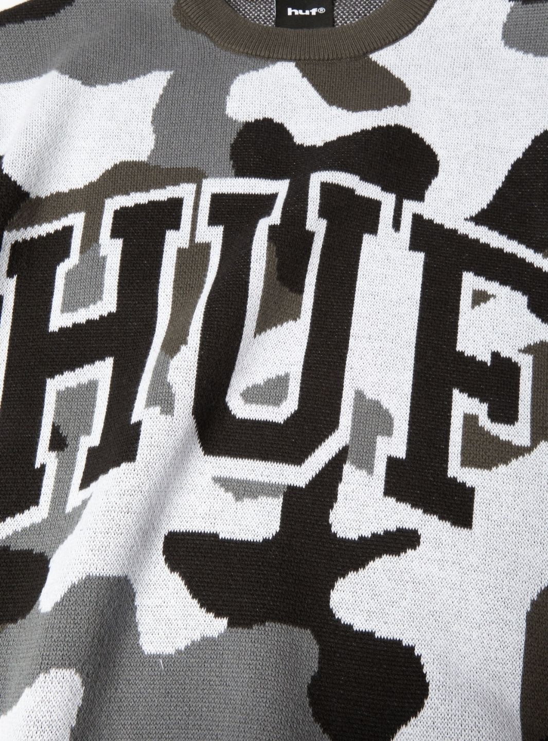 HUF Arch Jacquard Camo Crewneck Sweatshirt Camo | ResellZone