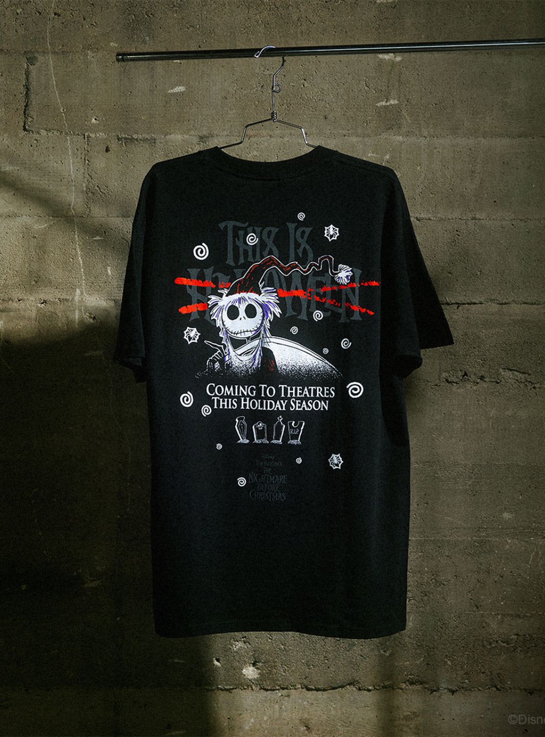 HUF x Disney Nightmare Before Christmas Xmas T-Shirt Black | ResellZone