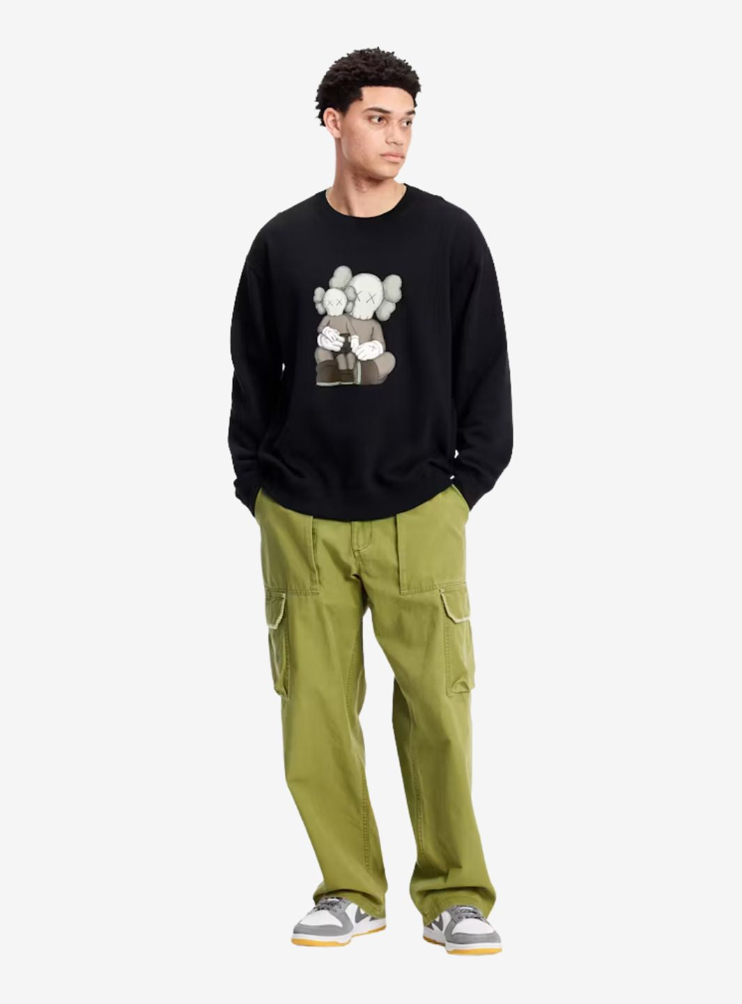 KAWS x Uniqlo Longsleeve Sweatshirt Black | ResellZone
