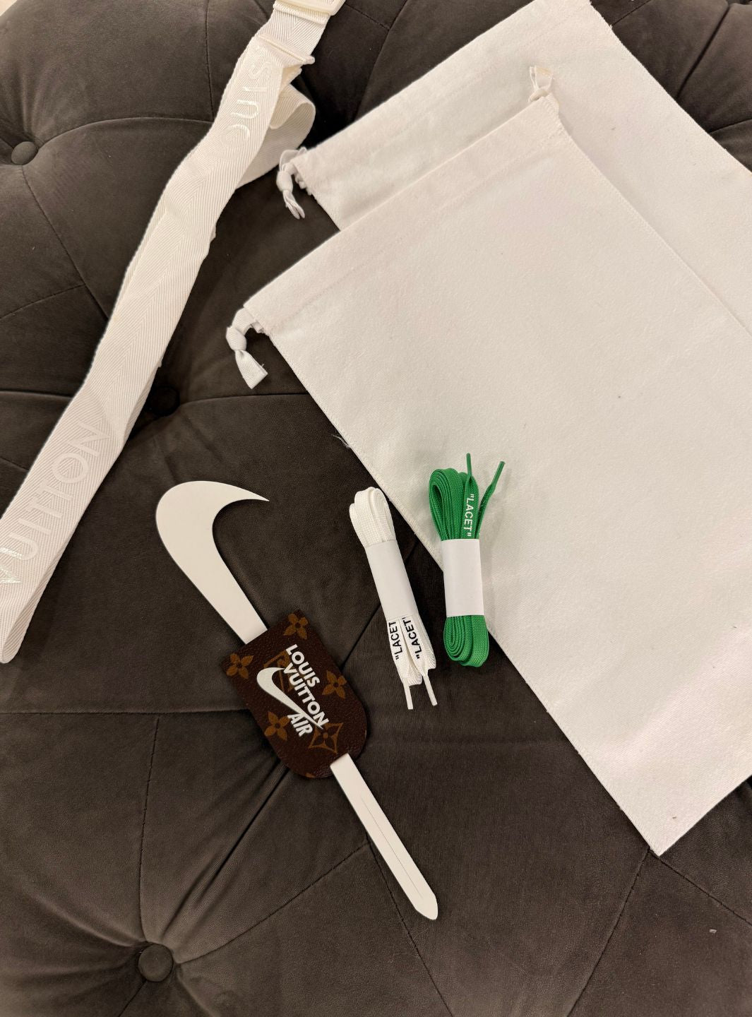 Louis Vuitton Nike Air Force 1 Low By Virgil Abloh White Green - Sneakers Usate | ResellZone