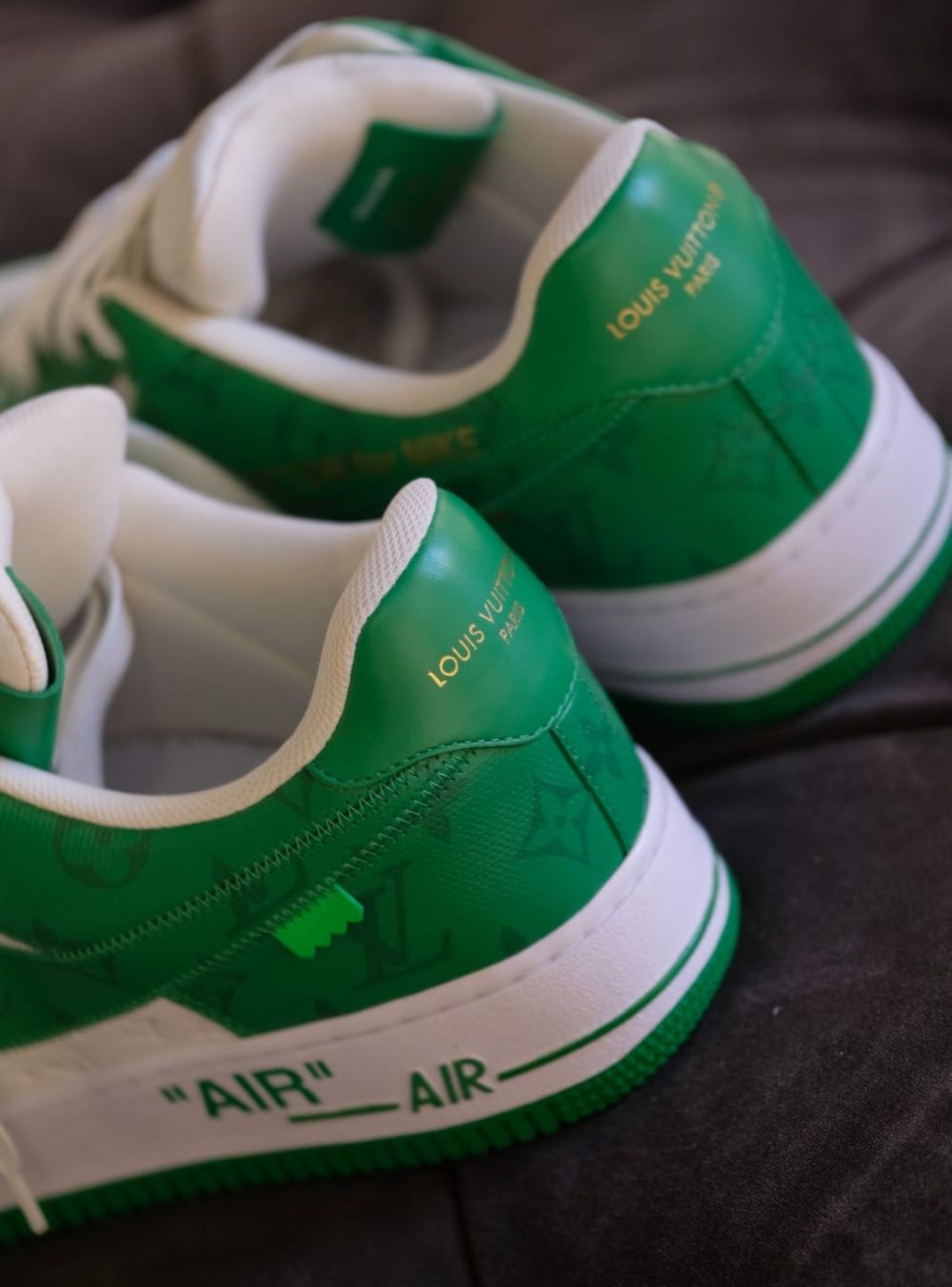 Louis Vuitton Nike Air Force 1 Low By Virgil Abloh White Green - Sneakers Usate | ResellZone