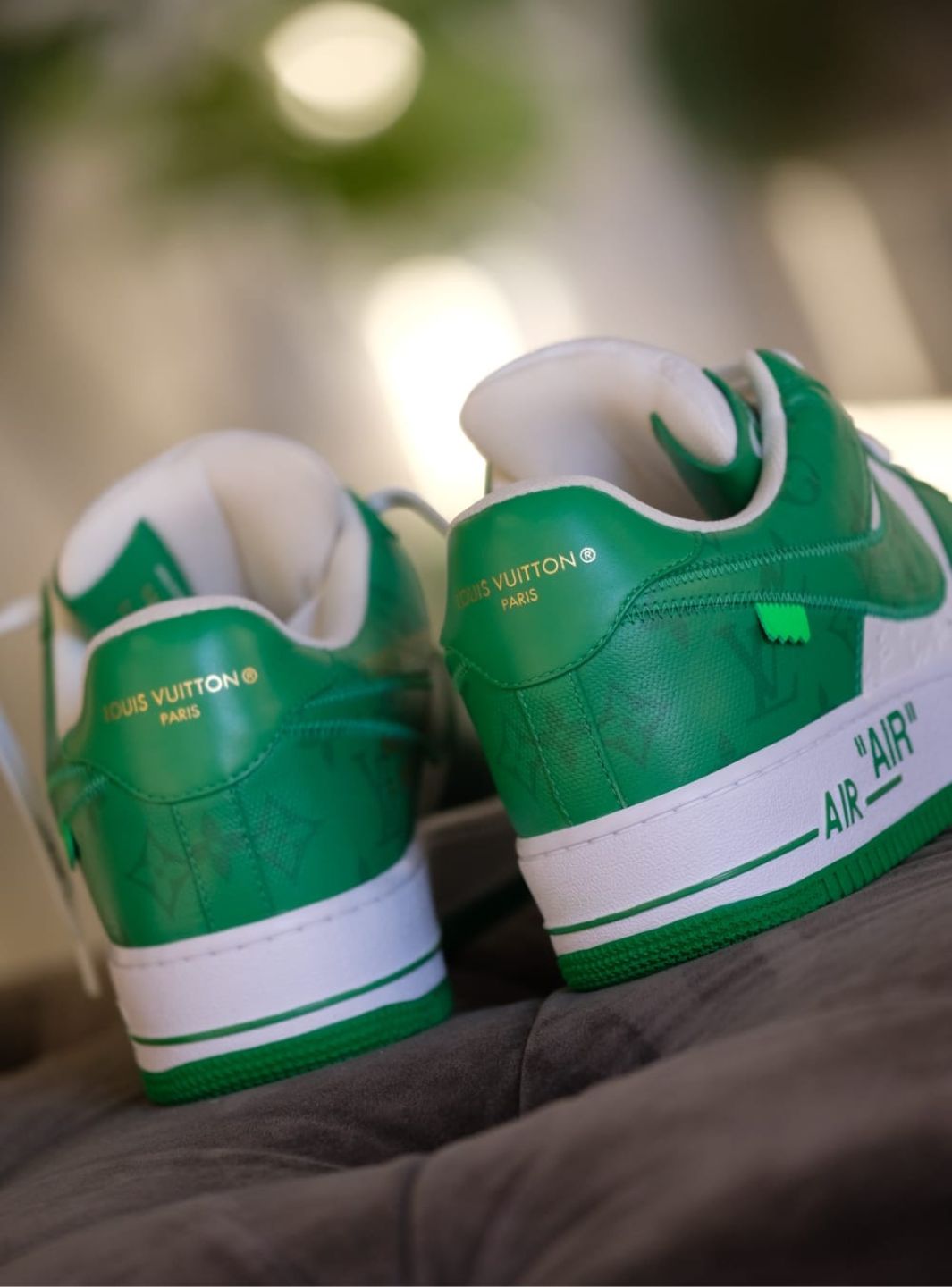 Louis Vuitton Nike Air Force 1 Low By Virgil Abloh White Green - Sneakers Usate | ResellZone