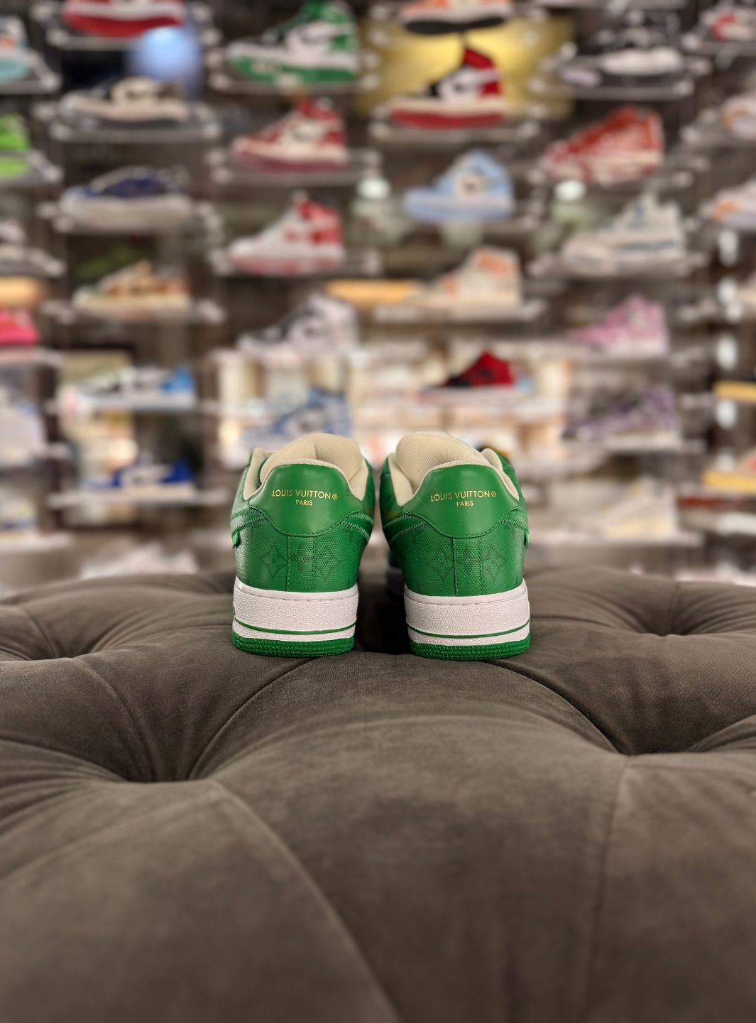 Louis Vuitton Nike Air Force 1 Low By Virgil Abloh White Green - Sneakers Usate | ResellZone