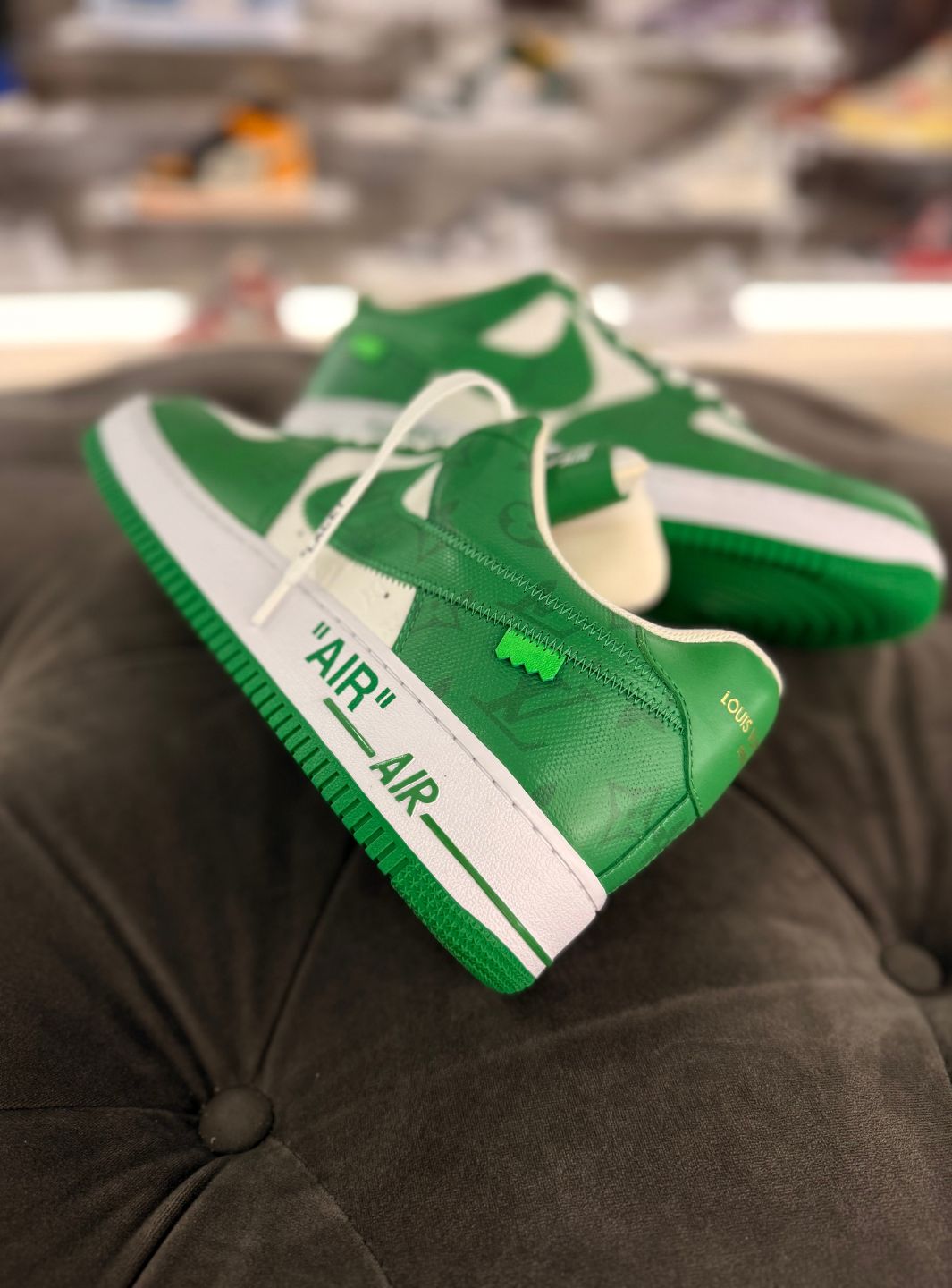 Louis Vuitton Nike Air Force 1 Low By Virgil Abloh White Green - Sneakers Usate | ResellZone