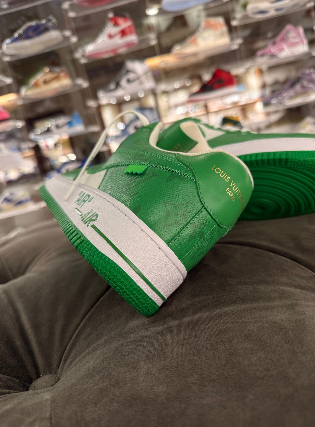 Louis Vuitton Nike Air Force 1 Low By Virgil Abloh White Green - Sneakers Usate | ResellZone