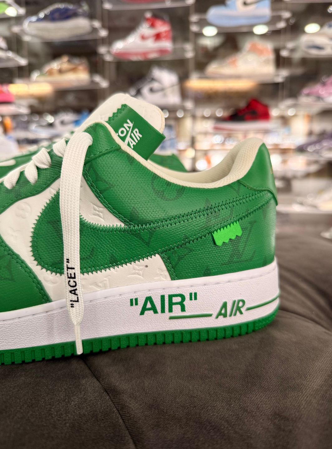 Louis Vuitton Nike Air Force 1 Low By Virgil Abloh White Green - Sneakers Usate | ResellZone