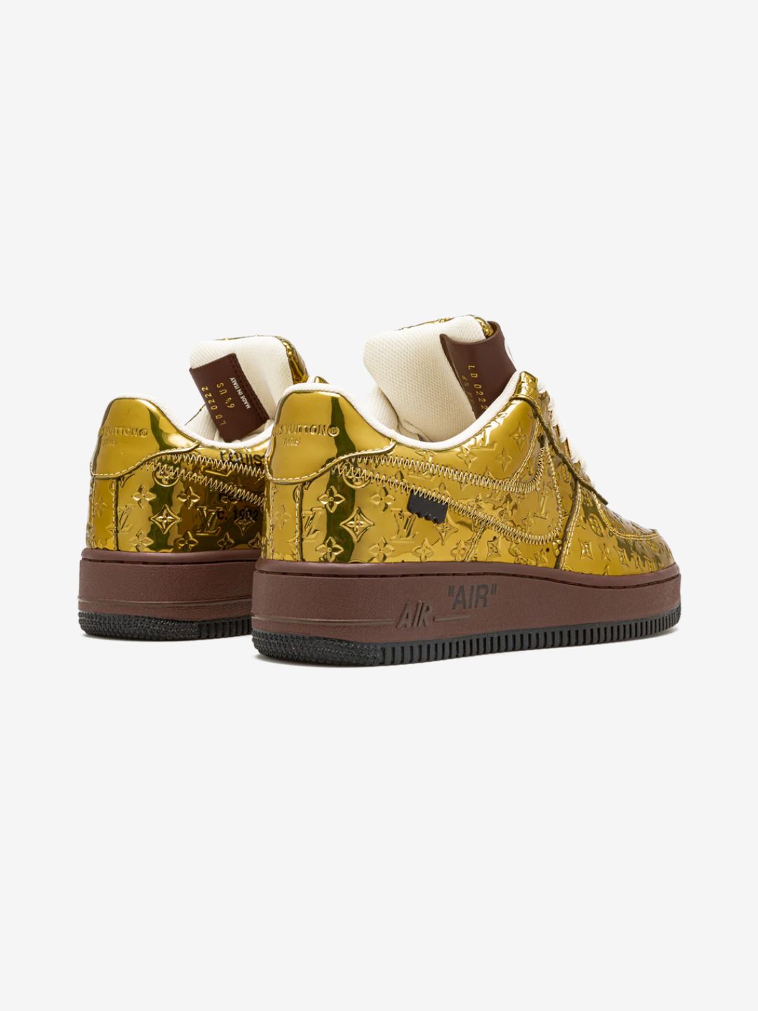 Louis Vuitton Nike Air Force 1 Low By Virgil Abloh Metallic Gold - 1A9VG1 | ResellZone