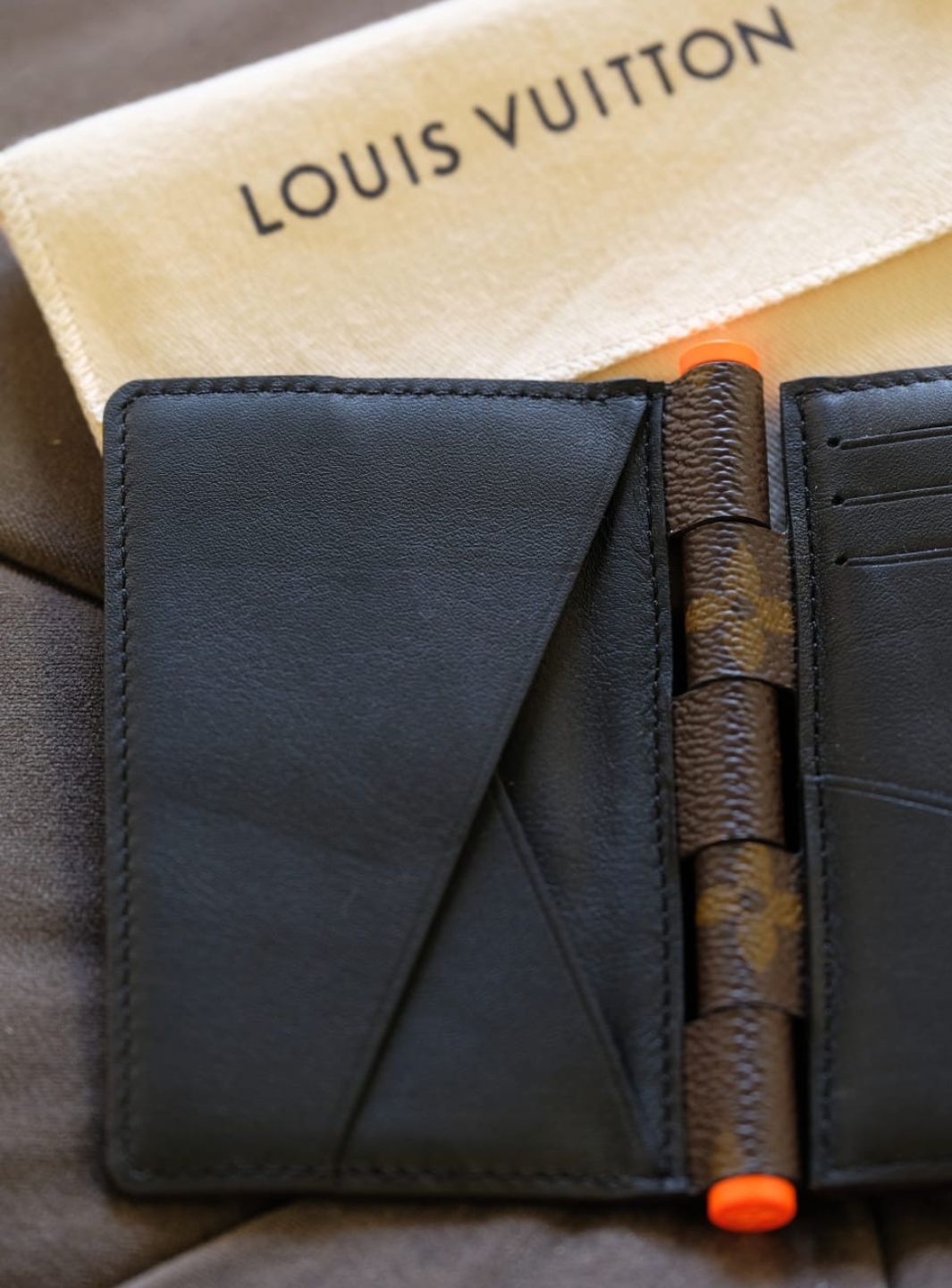 Louis Vuitton Pocket Organizer Monogram Solar Ray Orange Brown | ResellZone