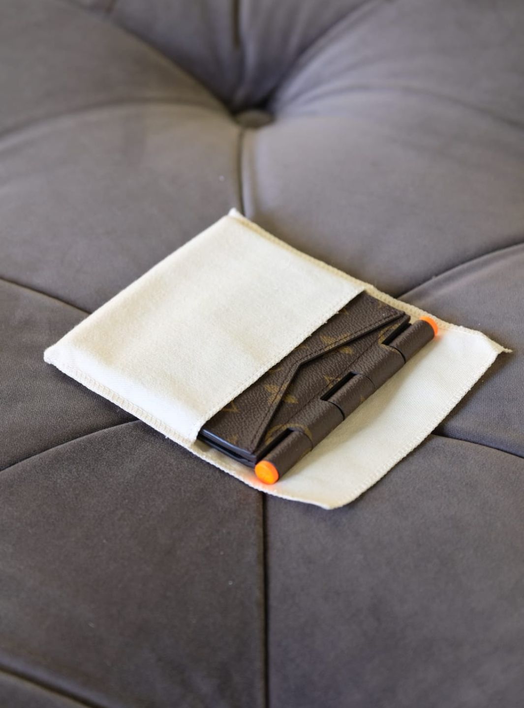 Louis Vuitton Pocket Organizer Monogram Solar Ray Orange Brown | ResellZone