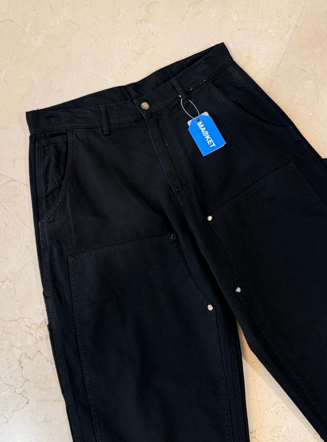 Market Studios Black Pants Double Knee Workpants | ResellZone