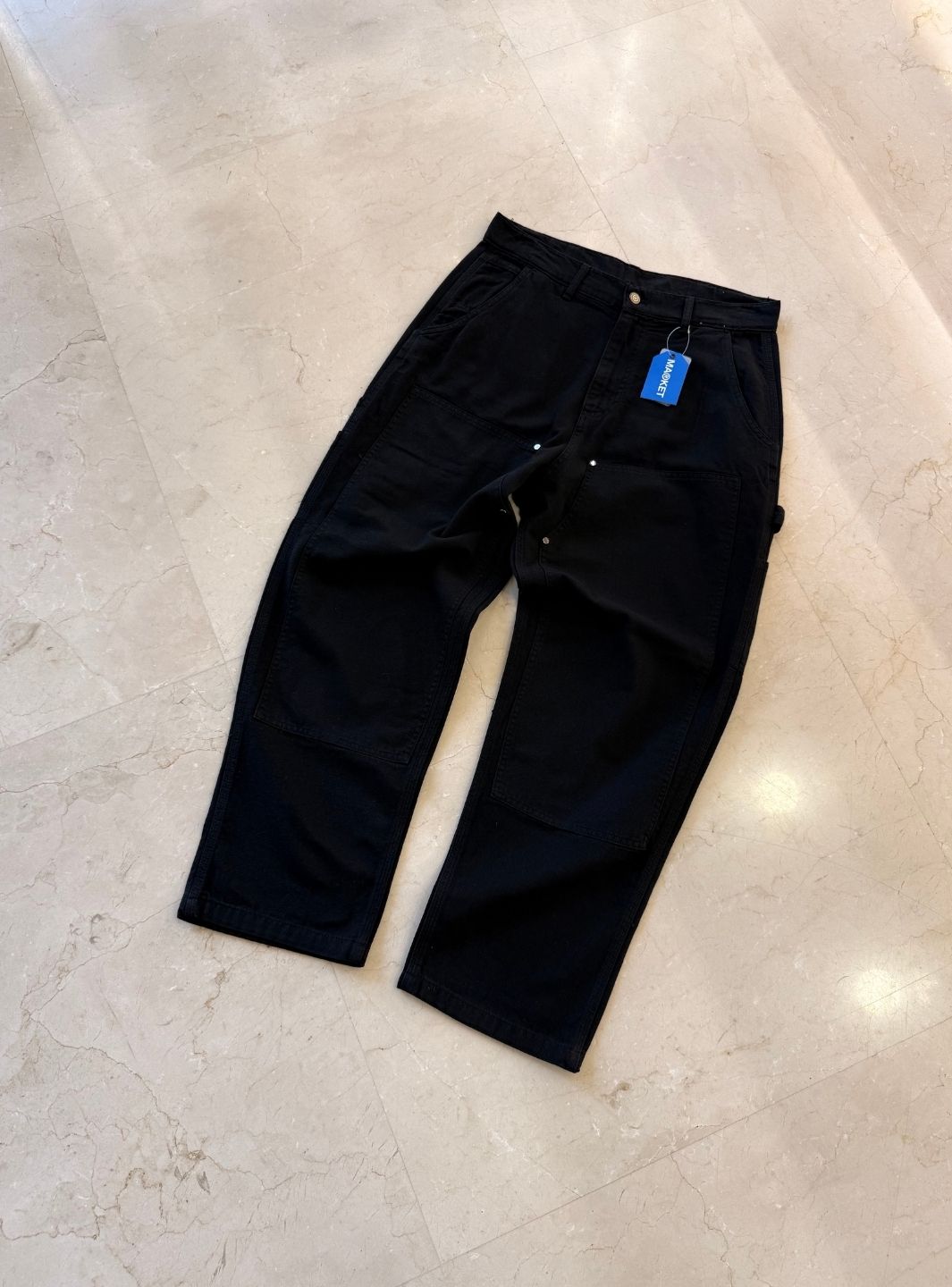 Market Studios Black Pants Double Knee Workpants | ResellZone