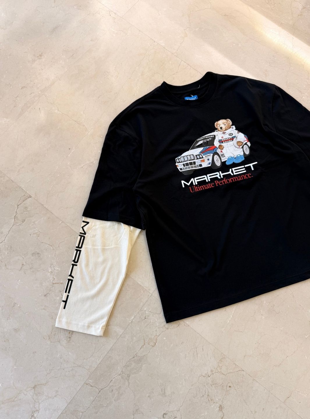 Market Studios Longsleeve Racing Bear Black | ResellZone