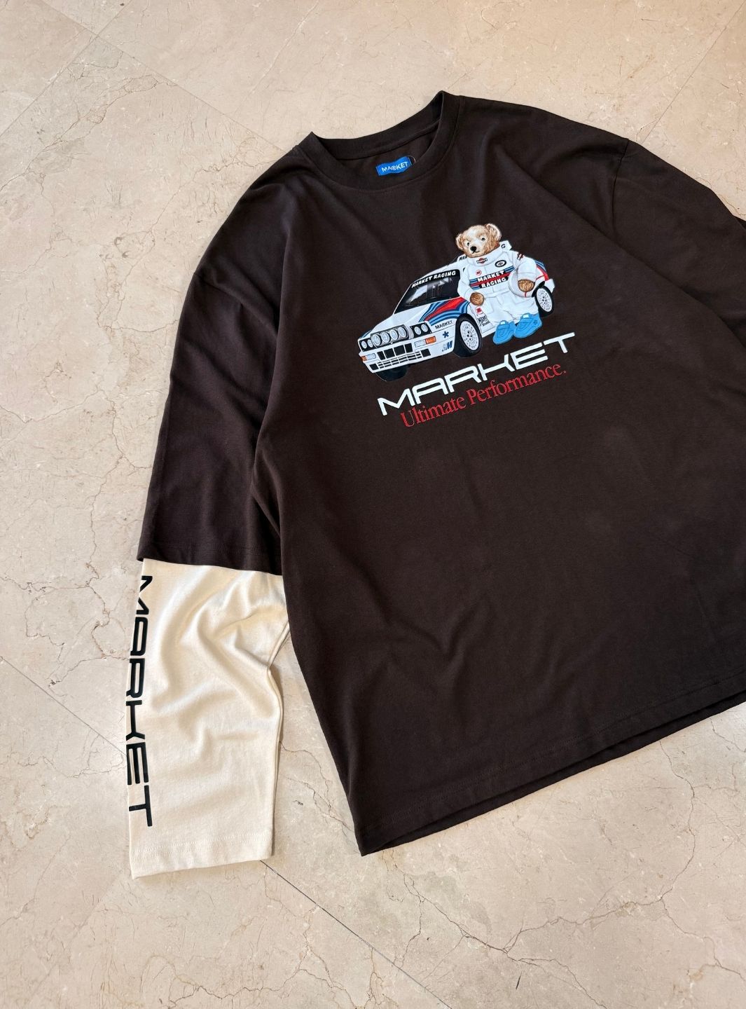 Market Studios Longsleeve Racing Bear Brown | ResellZone