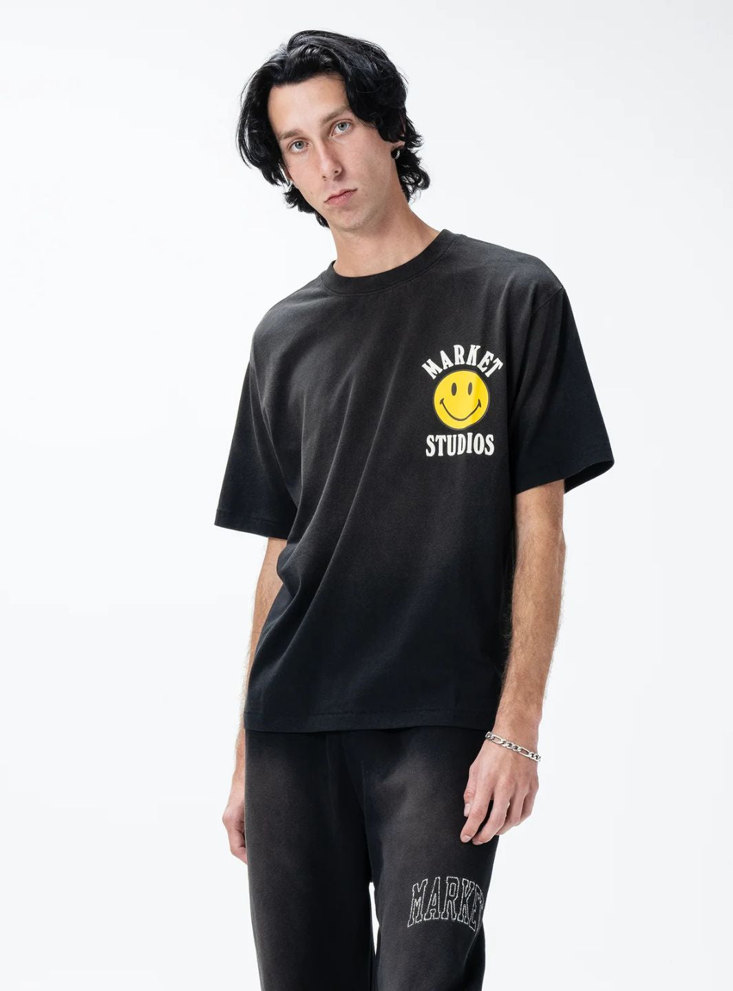 Market Studios Smiley Lockup T-Shirt Jet Black | ResellZone
