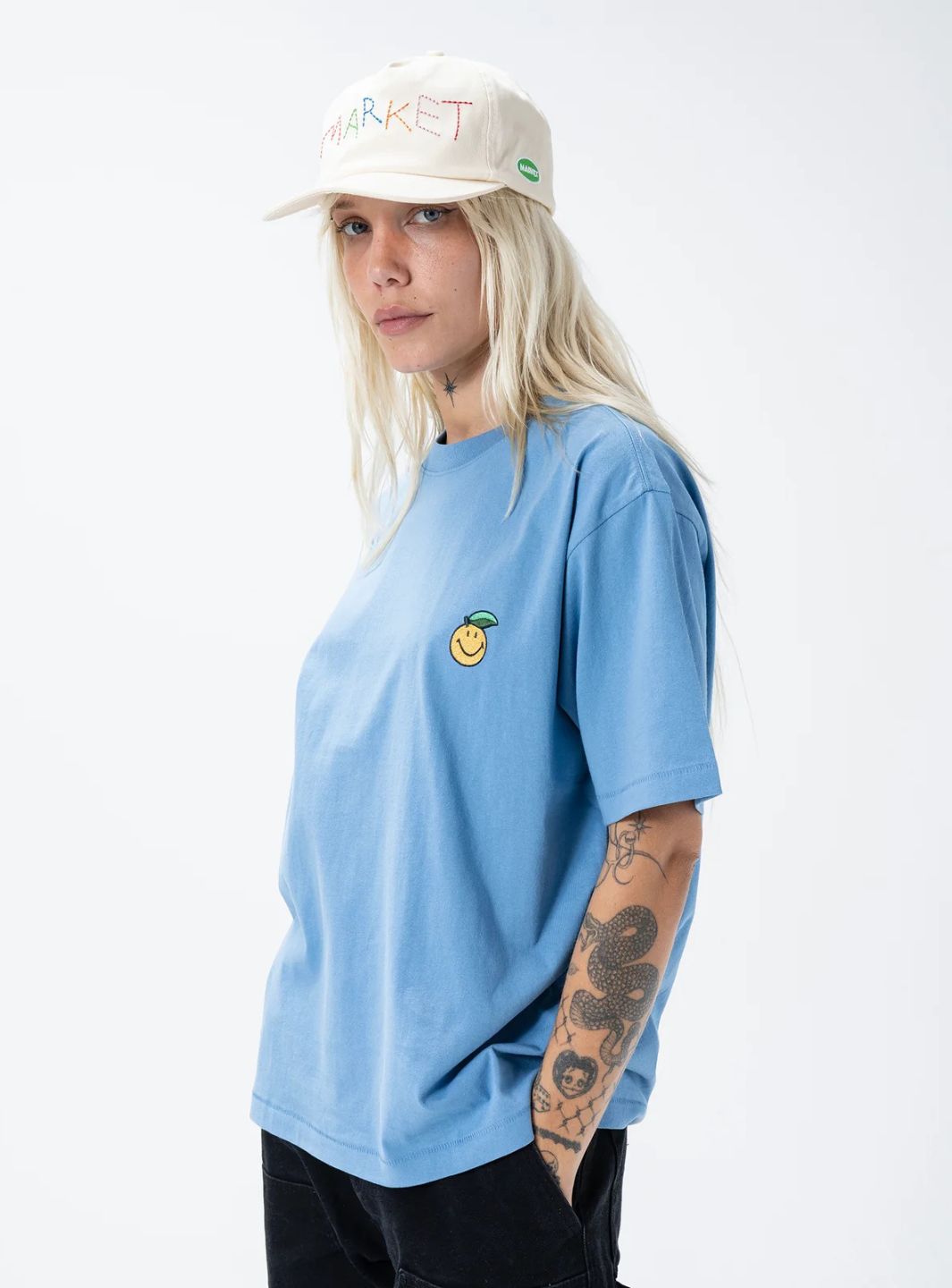 Market Studios Soft Stitch 5-Panel Hat Cream | ResellZone